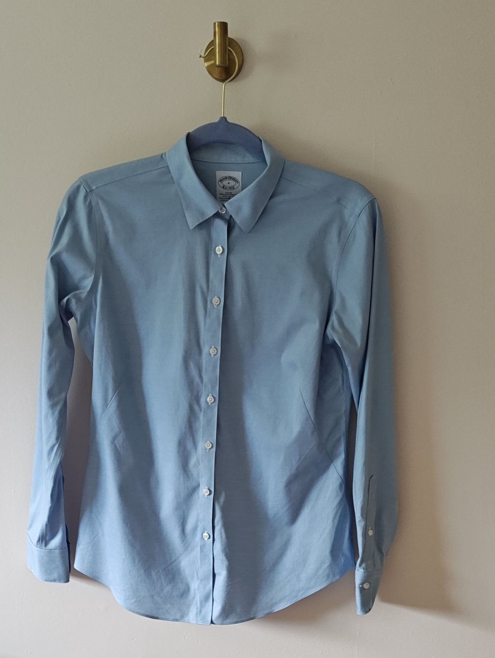 Brooks Brothers Pale Blue Women's Button-Front Shirt